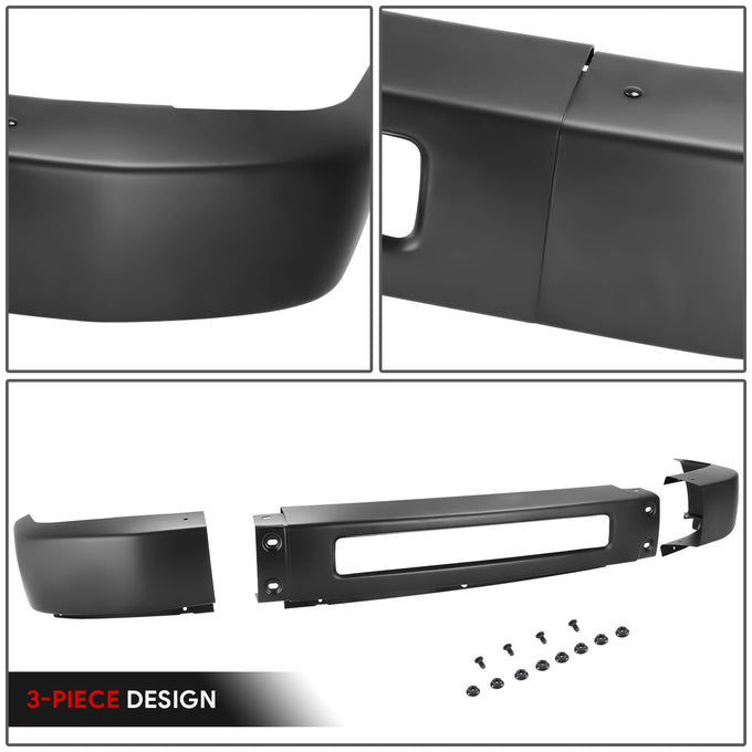 Modular Style Black Steel Bumper Face Bar<br>08-14 Ford E-150 E-250,15-19 E-350 E-450