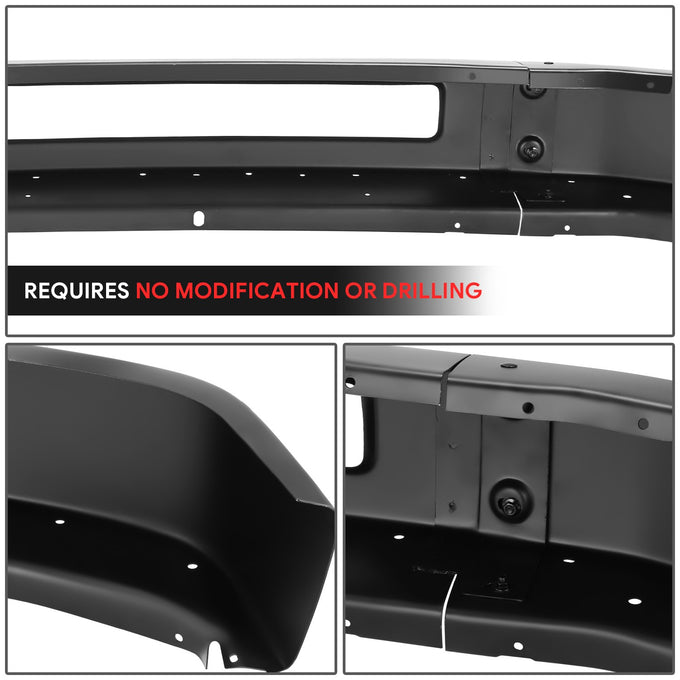 Modular Style Black Steel Bumper Face Bar<br>08-14 Ford E-150 E-250,15-19 E-350 E-450