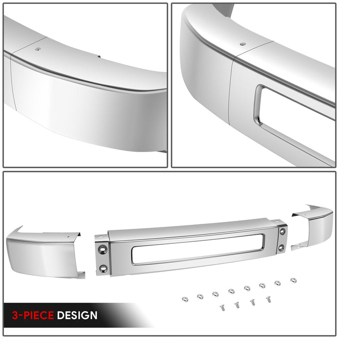 Modular Style Chrome Front Bumper Face Bar<br>08-14 FORD E-150,09-19 E-250 E-350 E-450