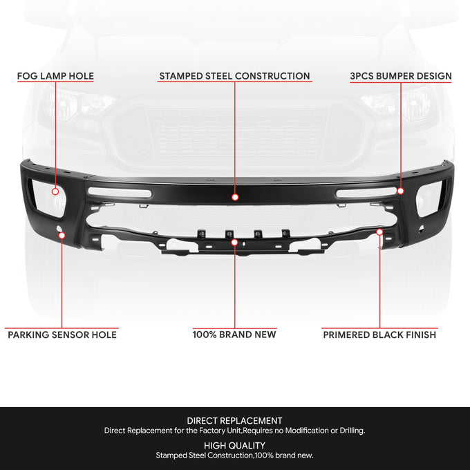 Modular Style Front Bumper Face Bar <br> 19-24 Ford Ranger