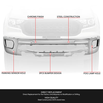 Modular Style Front Bumper Face Bar <br> 19-24 Ford Ranger