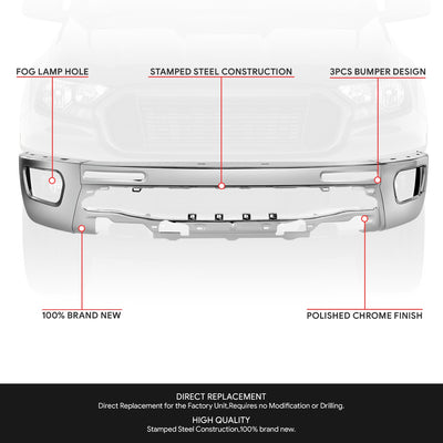 Modular Style Front Bumper Face Bar <br> 19-24 Ford Ranger
