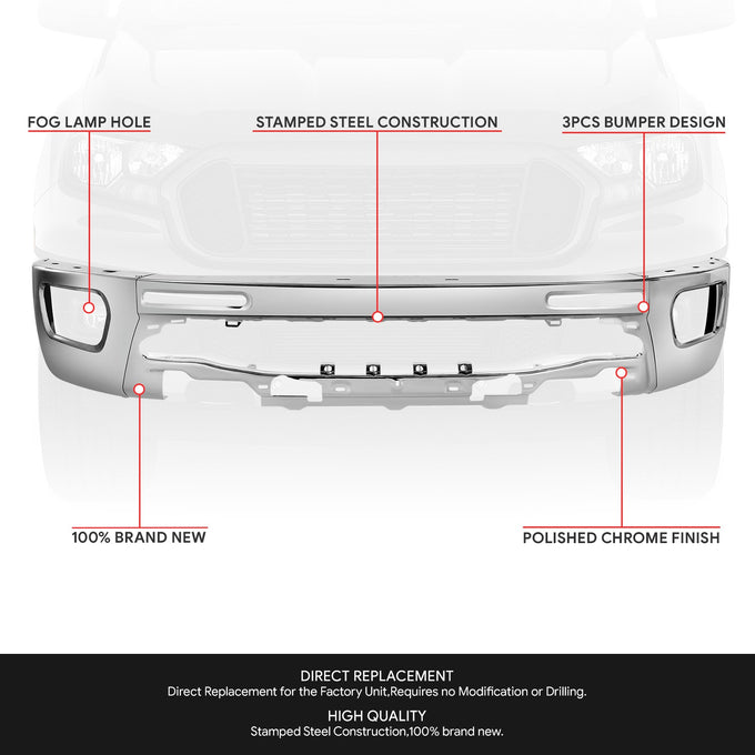 Modular Style Front Bumper Face Bar <br> 19-24 Ford Ranger