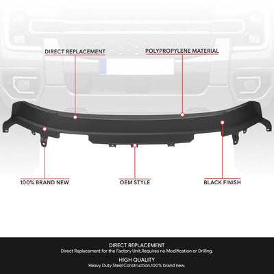 Black Front Bumper Lower Air Deflector<br>19-23 Ford Ranger