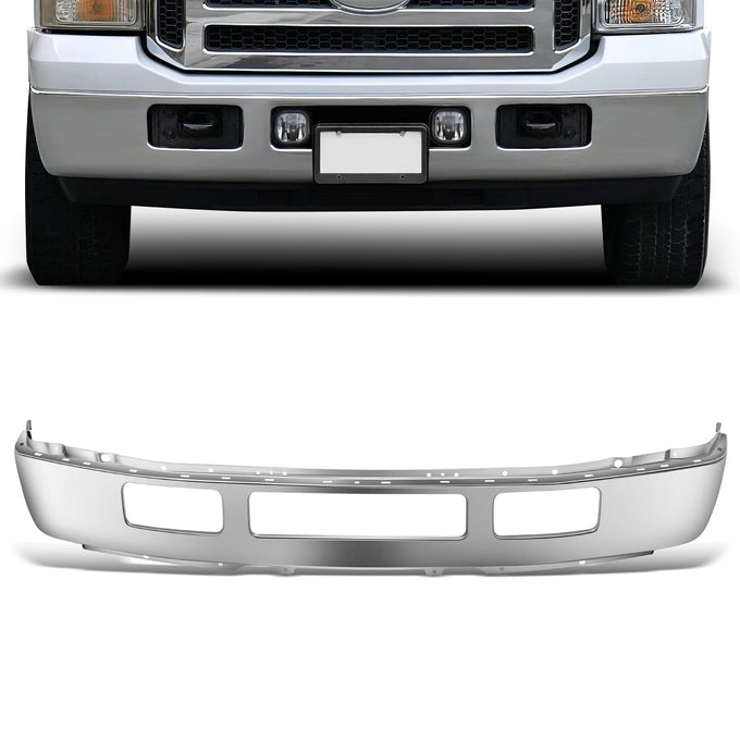 Front Bumper Face Bar (w/o Fender Flare Holes) <br> 05-07 Ford F-250 F-350 Super Duty