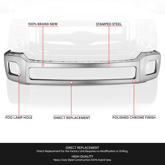 Modular Style Front Bumper (w/o Bumper End Caps) <br>11-16 Frod F-250, F-350 Super Duty