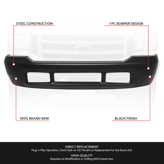 Front Bumper Face Bar <br> 00-04 Ford F-250 F-350 Super Duty