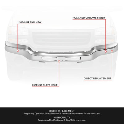 Front Bumper Face Bar <br> 03-07 Gmc Sierra 1500 Classic