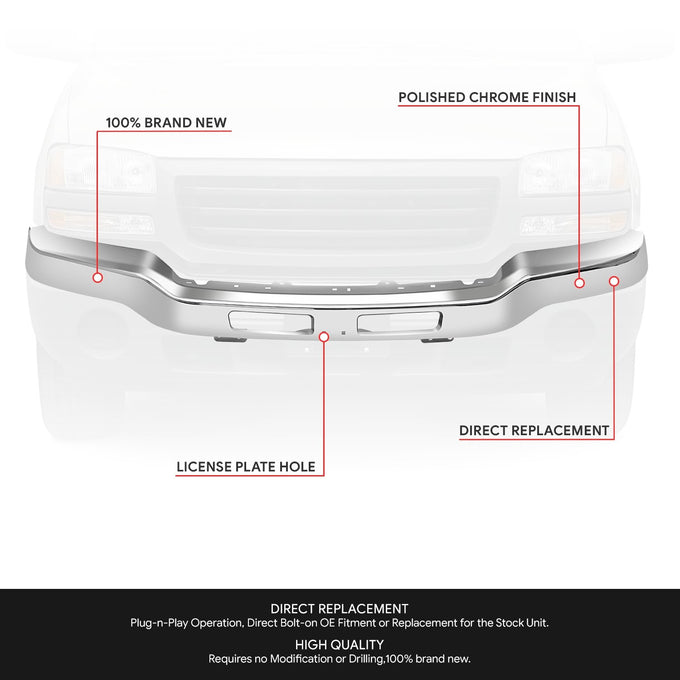 Front Bumper Face Bar <br> 03-07 Gmc Sierra 1500 Classic