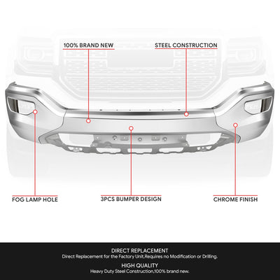 Modular Style Bumper Front Bumper <br> 16-19 GMC Sierra 1500 Limited