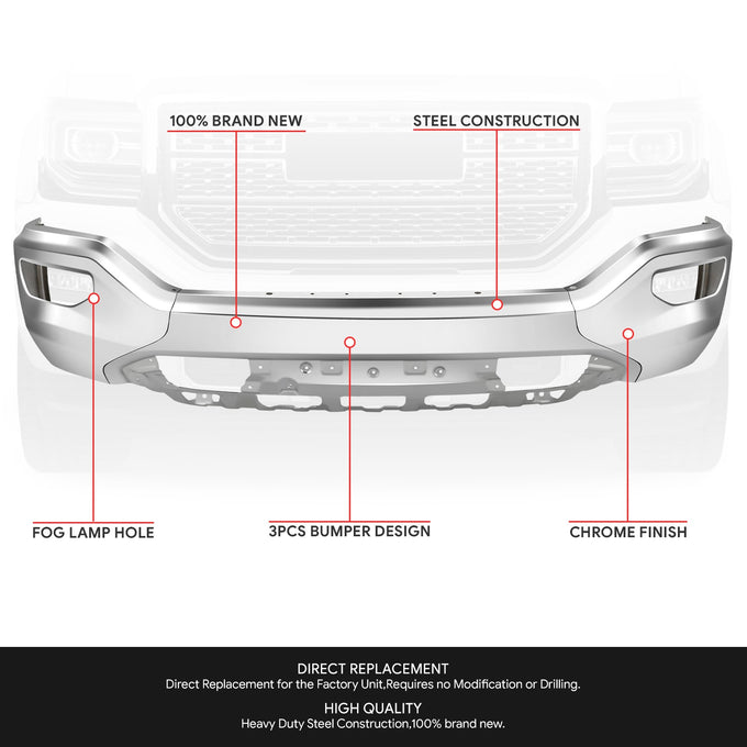 Modular Style Bumper Front Bumper <br> 16-19 GMC Sierra 1500 Limited