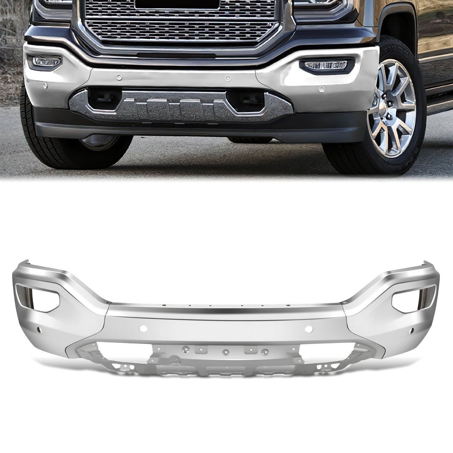 Modular Style Front Bumper (w/Parking Sensor Hole) <br> 16-19 GMC Sierra 1500 Limited
