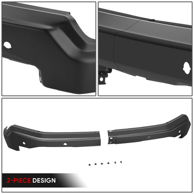 Black w/ Park Sensor Holes Front Bumper Impact Bar<br>22-26 GMC Sierra 1500, 2022 1500 Limited