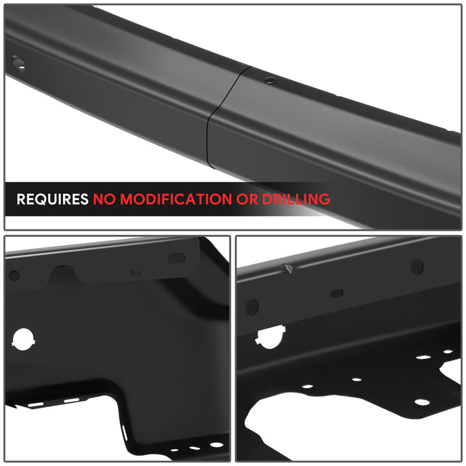 Black w/ Park Sensor Holes Front Bumper Impact Bar<br>22-26 GMC Sierra 1500, 2022 1500 Limited