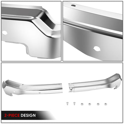 Chrome Front Bumper Impact Bar w/ Park Sensor Holes<br>22-26 GMC Sierra 1500, 2022 1500 Limited