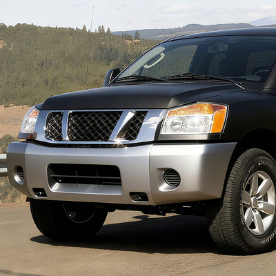 Chrome Modular Style Front Bumper <br>05-07 Nissan Armada, 2004 Pathfinder, 04-15 Titan