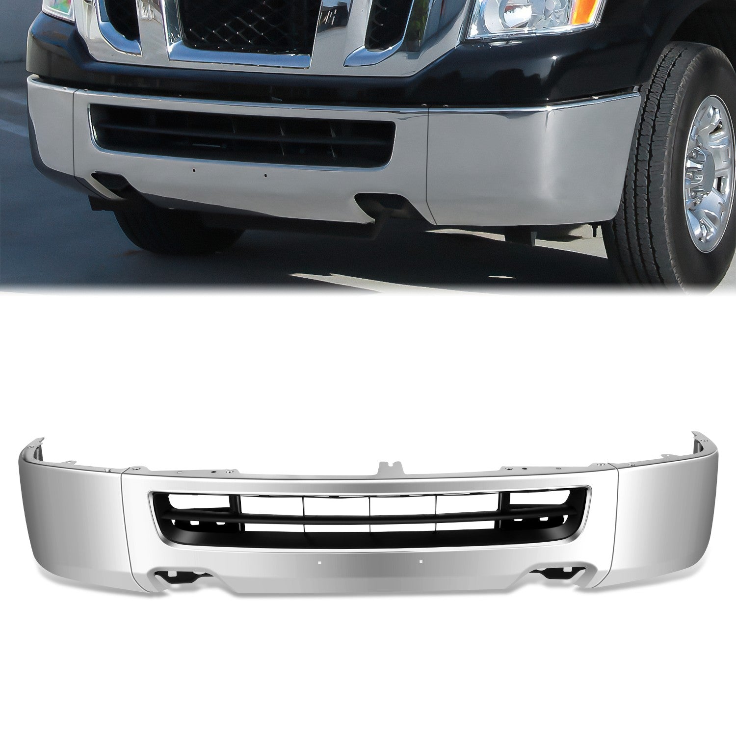 Modular Style Front Bumper w/ Fog Light Cutouts<br>12-21 Nissan NV1500 2500 3500