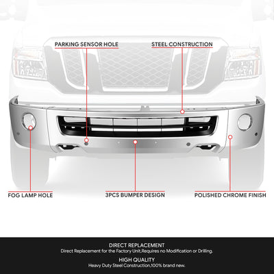 Modular Style Front Bumper w/ Fog Light Cutouts<br>12-21 Nissan NV3500