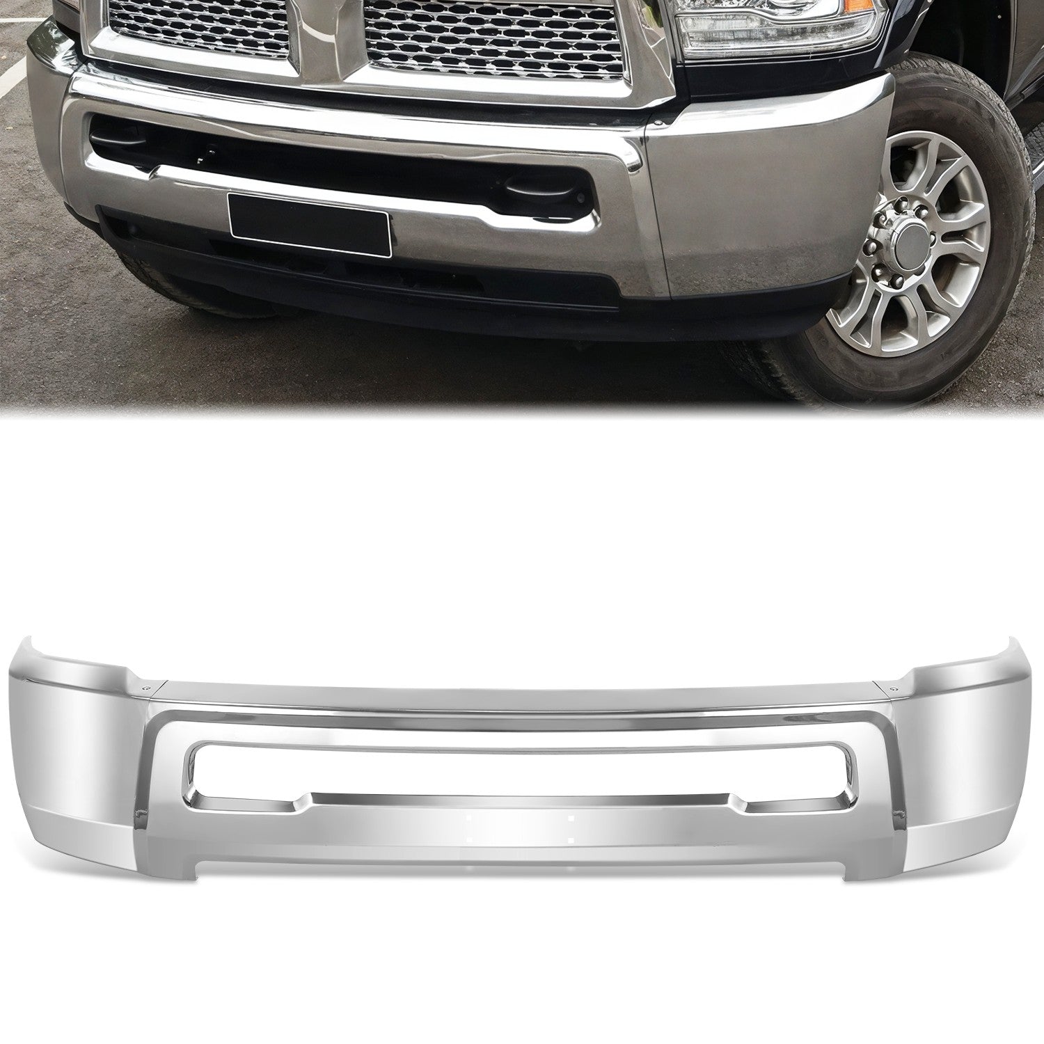 Modular Style Front Bumper w/o Fog Light Cutouts<br>10-18 Dodge Ram 2500 3500