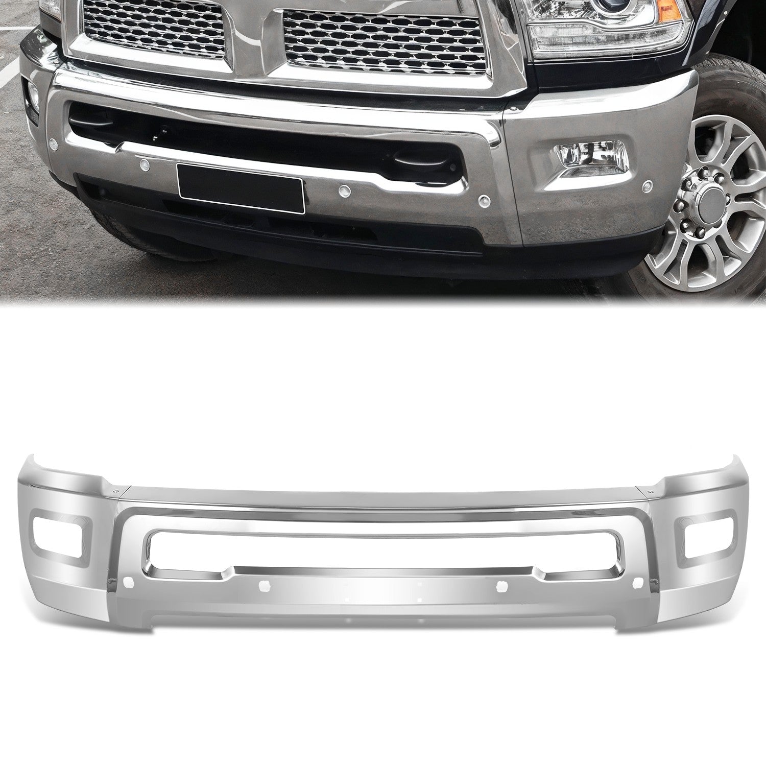 Modular Style Front Bumper w/ Fog Light Cutouts <br>10-18 Dodge Ram 2500 3500