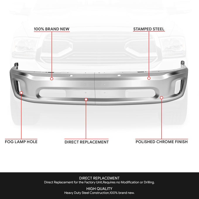 Modular Style Front Bumper (w/Fog Light Holes) <br>14-18 Ram 1500, 19-23 Ram 1500 Classic