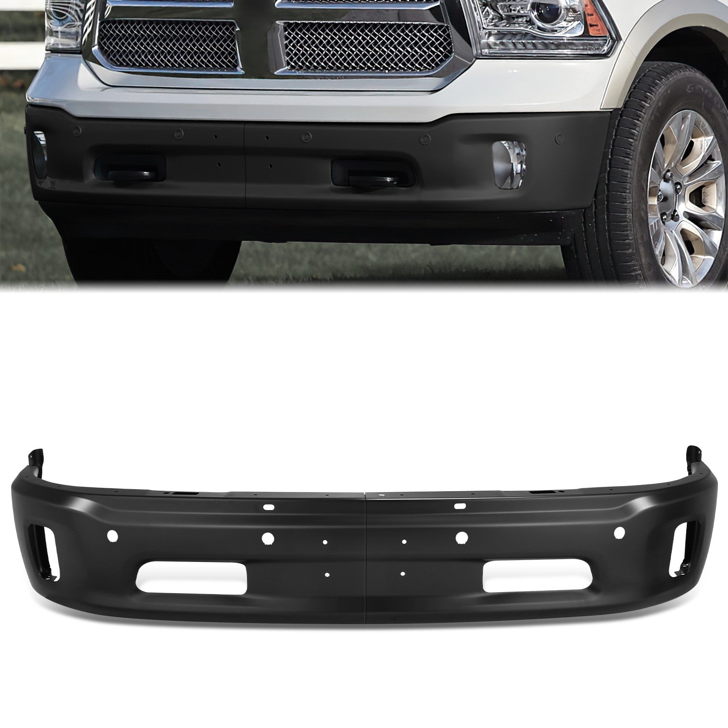Modular Style Front Bumper Face Bar w/ Fog Light Holes <br>14-18 Ram 1500, 19-23 Ram 1500 Classic