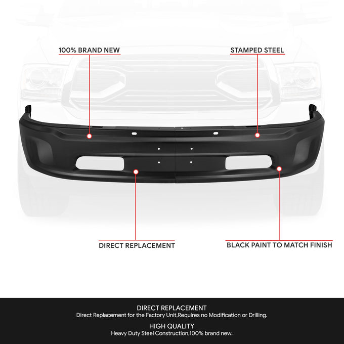 Modular Style Front Bumper Face Bar <br>14-18 Ram 1500, 19-23 Ram 1500 Classic