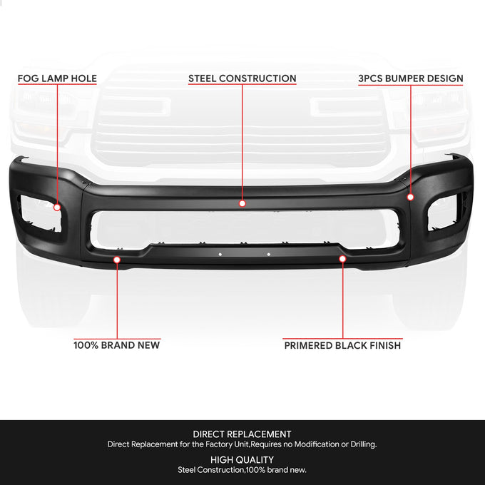 Modular Style Front Bumper Face Bar <br> 19-24 Ram 2500 3500