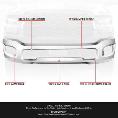 Modular Style Front Bumper Face Bar <br> 19-24 Ram 2500 3500