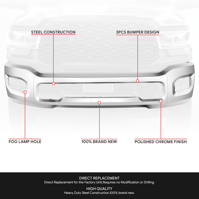 Modular Style Front Bumper Face Bar <br> 19-24 Ram 2500 3500