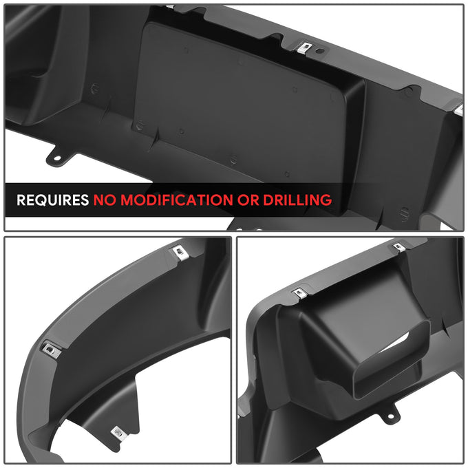 Black Front Bumper Valance Defllector<br>11-14 Chevy Silverado 2500HD 3500HD