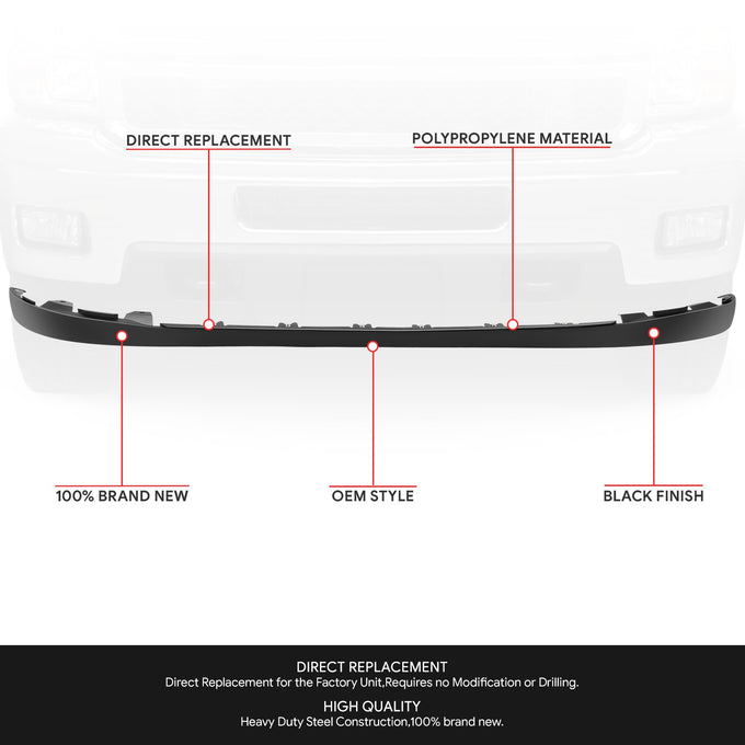 Front Bumper Valance Lower Air Deflector<br>11-14 Chevy Silverado 2500HD 3500HD