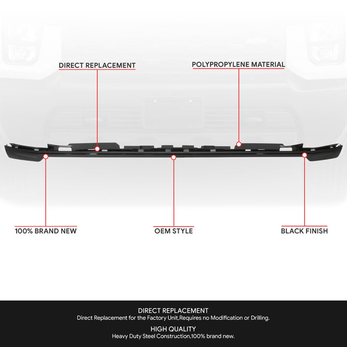 Front Bumper Valance Lower Air Deflector<br>24-26 Chevy Silverado 2500HD 3500HD