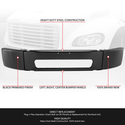 Front Lower Bumper (Black) <br> 03-21 Freightliner M2 112 / M2 106