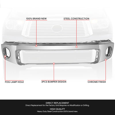 Modular Style Bumper Front Bumper (w/o Parking Sensor Hole) <br> 07-13 Toyota Tundra
