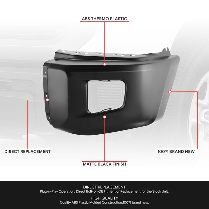 Front Bumper End Cap W/o Park Assist (Left & Right)  <br> 14-21 Toyota Tundra