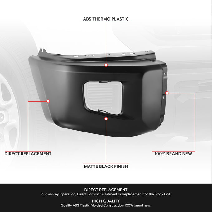 Front Right Bumper End Cap W/o Park Assist <br> 14-21 Toyota Tundra