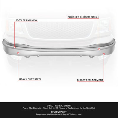 Front Bumper Face Bar <br> 99-02 Ford Expedition F-150 Heritage