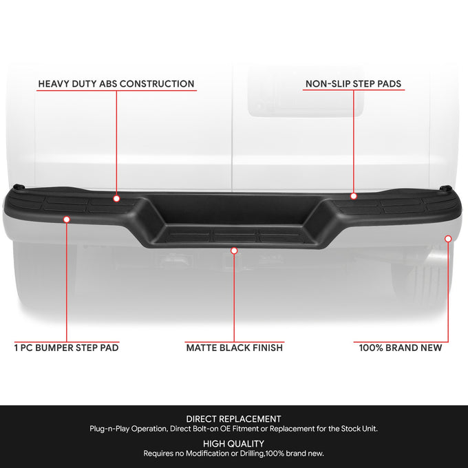 Factory Style ABS Plastic Rear Bumper Step pad <BR>96-14 Chevy Express 1500, 96-23 Express 2500, 3500