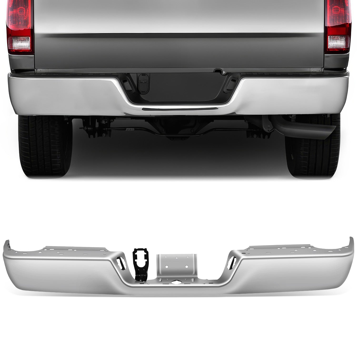 Rear Step Bumper W/O Dual Exhaust & Park Assist <BR> 09-18 Dodge Ram 1500, 19-24 Classic