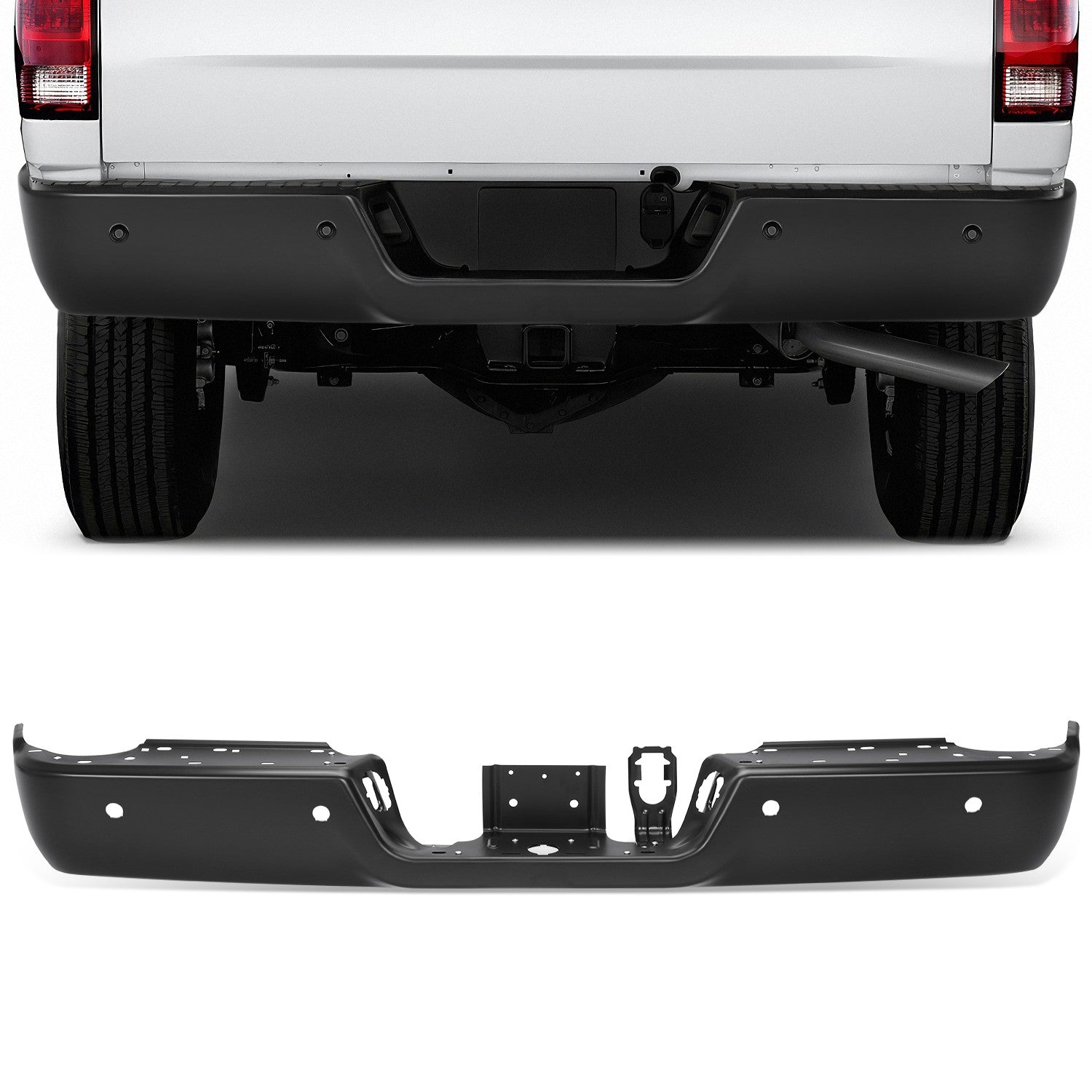 Rear Bumper Bar W/Park Assist Hole <br> 13-18 Ram 2500 3500