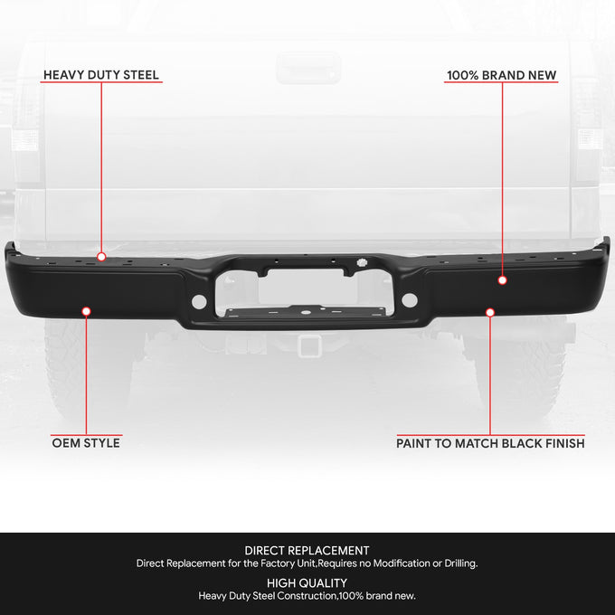 Factory Style Rear Bumper Face Bar <br> 04-08 Ford F-150, 06-08 Lincoln Mark LT