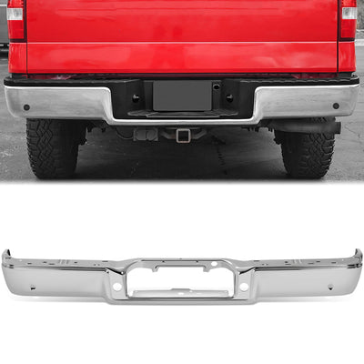 Rear Bumper Face Bar W/Parking Assist Sensor Holes <br> 04-08 Ford F-150, 06-08 Lincoln Mark LT
