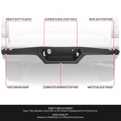 Rear Bumper Step Pad <br> 15-20 Ford F-150