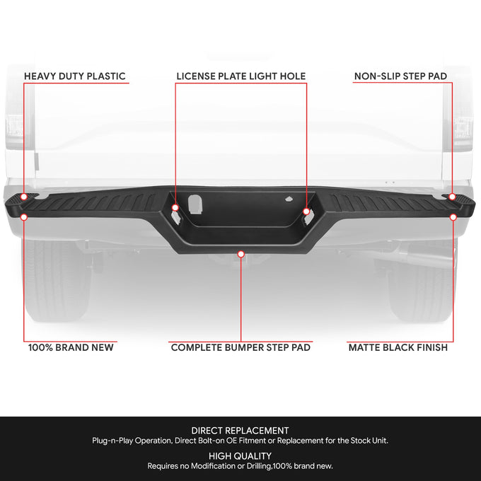 Rear Bumper Step Pad <br> 15-20 Ford F-150
