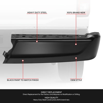 Rear Right Bumper End Cap Without Sensor <br> 21-24 Ford F-150