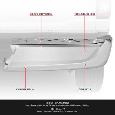 Rear Right Bumper End Cap Without Sensor <br> 21-24 Ford F-150