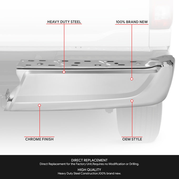 Rear Right Bumper End Cap Without Sensor <br> 21-24 Ford F-150