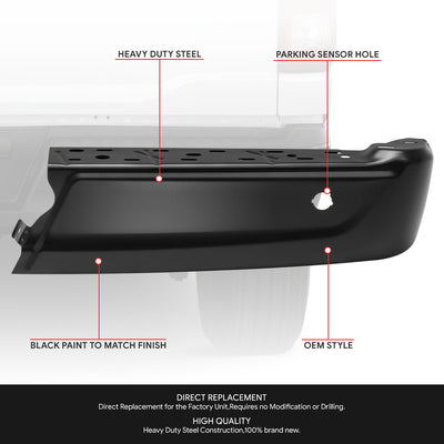 Rear Right Bumper End Cap w/Sensor, w/o Active Part <br> 21-24 Ford F-150