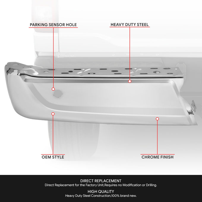 Rear Bumper End Caps w/Sensor, w/o Active Part <br> 21-24 Ford F-150